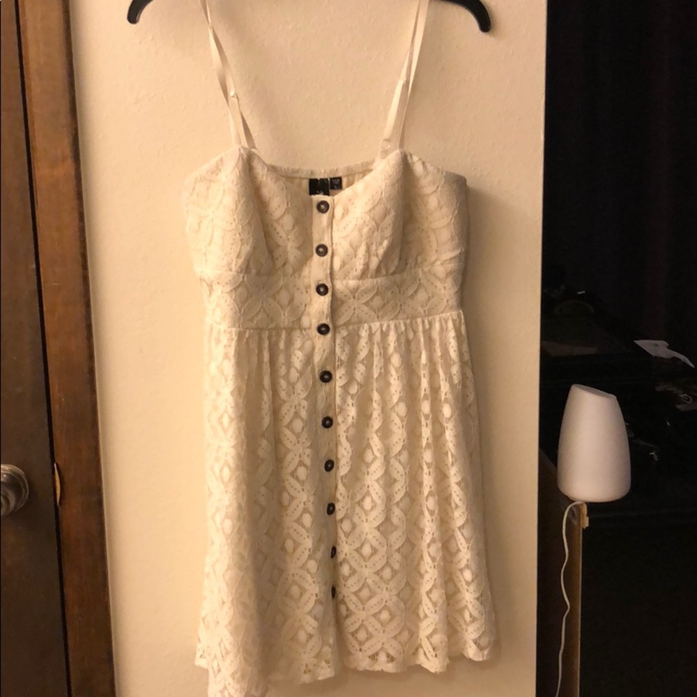 Adorable spaghetti-strap white dress